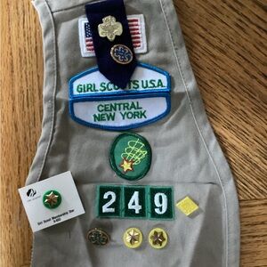 Girl Scout Badge Sash - Tan